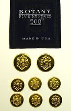 BOTANY 500 Replacement Buttons 8 gold tone solid metal buttons Fair Used Cond. picture