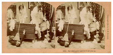 Women Beating Men with a Broom, ca.1880, Stereo Vintage Stereo Print,  picture