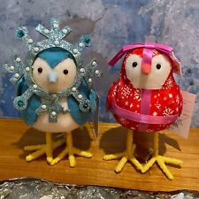 Target Wondershop 2022 Featherly Friends Christmas Bird Lot Of 2 FRACTAL & BOW picture