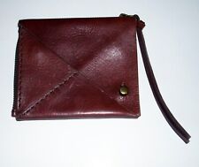Madewell Brown Genuine Leather 2 Piece Wallet Pouch Brass Button VGC Nice Piece picture