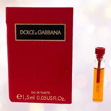 Vtg Dolce & Gabbana RED EDT Eau de Toilette 1.5 ml / 0.05 oz Vial Italy Sample picture