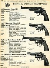 1962 Print Ad of Smith & Wesson S&W Model 29, 27, 28 & 19 Revolver picture