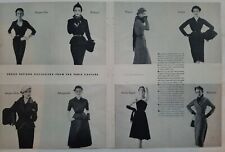 1951 Fath Balmain Paquin Lanvin Heim Schiaparelli Molyneux women's dress ad picture