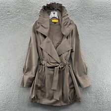 St John Jacket Womens M Brown Long Sleeve Belted Wool Blend Jacket Coat picture