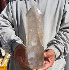 2390g Beautiful Large Smoky Quartz Crystal Point Tower Rainbow Healing Specimen picture