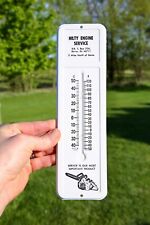 Vintage McCulloch Chainsaw Metal Advertising Thermometer Sign Engine Service old picture