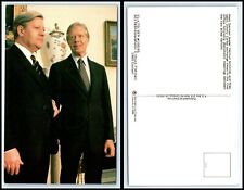 Vintage Postcard - President Jimmy Carter & West German Leader Helmut Schmidt C1 picture