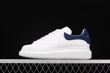 Alexander McQueen White and blue velvet tail sneakers for men, US sizes 7-12 picture