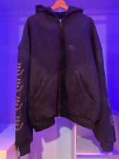 Balenciaga Heavy Metal Black Zip Up Hoodie Unisex Size Sm Oversized $1550 picture