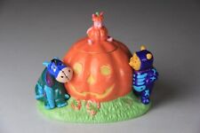 Vintage 1998 DISNEY STORE Halloween Cookie Jar Pooh Piglet Eeyore in Costumes picture