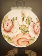 Antique 10” Victorian Hand Painted Glass Lamp GlobeShade- Roses- 4