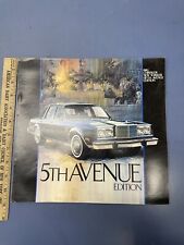 1983 CHRYSLER 5th Avenue Edition DEALERSHIP SALES BROCHURE CATALOG 8 Page picture
