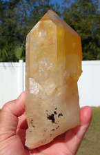Old Time ARKANSAS USA Natural GOLDEN HEALER Clear Quartz Crystal Point For Sale picture