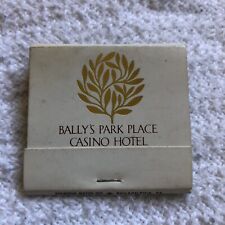 Bally's Park Place Casino Hotel Vintage Matchbook Atlantic City NJ Gold Foil EUC picture