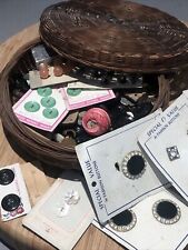 Vintage Sewing Basket of Buttons picture
