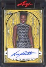 Lupita Nyong'o (1/1) Auto Gold Bubble (Black Panther Nakia) 2023 Leaf Decadence picture