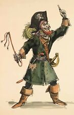 Pirates of the Caribbean Pirate with Gun and Whip Marc Davis Sketch Print picture