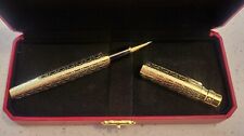 CARTIER - SANTOS DEMONT IN A BRILLIANT GOLD ROLLERBALL EXECUTIVE SERIES PEN picture