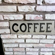 Metal Enamel Tin Sign COFFEE- Hanging Retro Cafe’ Coffee Shop 32x10” Thick picture