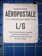 Aeropostale Logo Brand Patch Tag Apparel Clothing Established 1987 Authentic L/G picture