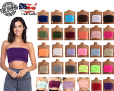 Seamless Tube Top Bandeau Stretchable Spandex Bra (Regular & Plus Sizes) picture