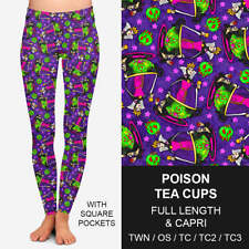 RTS - Poison Tea Cups Leggings w/ Pockets picture