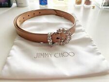 Jimmy Choo Cheri Belt Skinny Crystal Beige picture