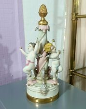 Antique German Style Porcelain and Bronze Figurine, 15.5