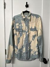 Dries Van Noten Men's Acid Wash Western Denim Shirt, SS11 Collection, Cotton picture