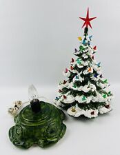 Vintage 1974 Atlantic Mold 17” Flocked Ceramic Christmas Tree picture