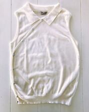 Miu Miu White Lightweight Sleeveless Cotton Knit Blouse Size 40 picture