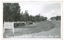 Grand Marais MN RPPC Vtg Postcard Tourist Park Highway 61 Real Photo c1940s 50s picture