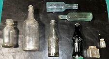 Lot of old bottles,  1 unopened coca cola, A-1 Sauce, Dr. Pepper, Lea & Perrins picture