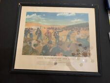 Vintage Good Marksmanship & Guts Fort Phil Kearney Wyoming War Art Print Framed picture