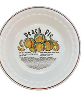 Vintage Hankook  peach pie Recipe plate - Made In Korea picture