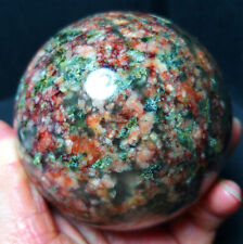 RARE 645G 77mm Natural Colorful Agate Crystal Quartz Sphere Ball Healing  A3798 picture