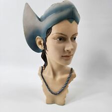 Rare Flambro 4 Seasons Mystic Fairy Winter Elf Sculpture Bust ~By Michael Talbot picture