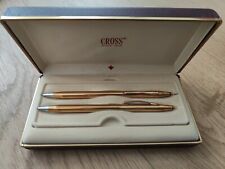 Cross Century 18k Gold Filled Ballpoint Pen & Pencil Set New In Box Made In USA picture