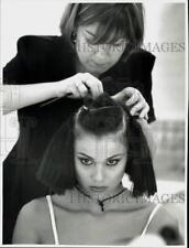 1997 Press Photo Model Kristine Arnold Styled for Chanel Gala, MFA in Boston picture