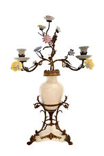 Candelabra Porcelain and Bronze with Flower Design Vintage French Style Decor picture