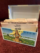 Vintage Land O' Lakes Butter Advertising Metal Tin Recipe Box With Recipe Cards picture