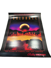 Bally GOLD BALL 1983 Original NOS Pinball Machine Flipper Game 24”X 19” Poster picture