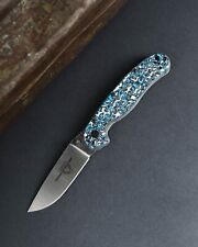 Custom S35VN Ontario Knife Company Rat 2, Rare EDC Knife, Carbon Fiber Scales picture