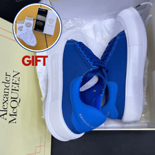 US 6.5 -GET 5 Versace socks & original alexander mcqueen sneakers men white-blue picture