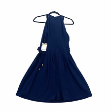 Kensie Women's Size 6 Wilhelmina Dress A Line Lace Up Waist Blue Crepe Halter  picture