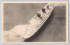 Postcard Steamship Ship SS Normandie French Line Cie Gle Transatlantique 1930s picture