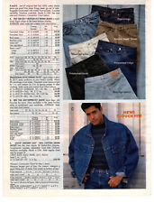 LEVI'S Denim Jeans Jacket Men's 90s Fashion 1991 Vintage Print Ad Original picture
