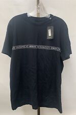 Armani Exchange Men's Short Sleeve Dark Navy Cotton T-Shirt w/ Logo Choose Size picture