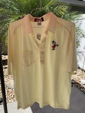 Vintage Disney Men's Scrooge McDuck Yellow Embroidered Golf Polo Shirt XL NWT picture