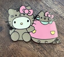 Pusheen x Hello Kitty Big Enamel Metal PIN Exclusive NEW Hard to Find SHIPS FREE picture